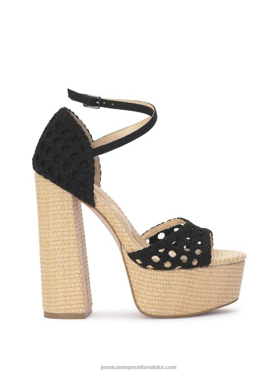 aditi peep toe platforma u crnoj boji Jessica Simpson PZR6D24