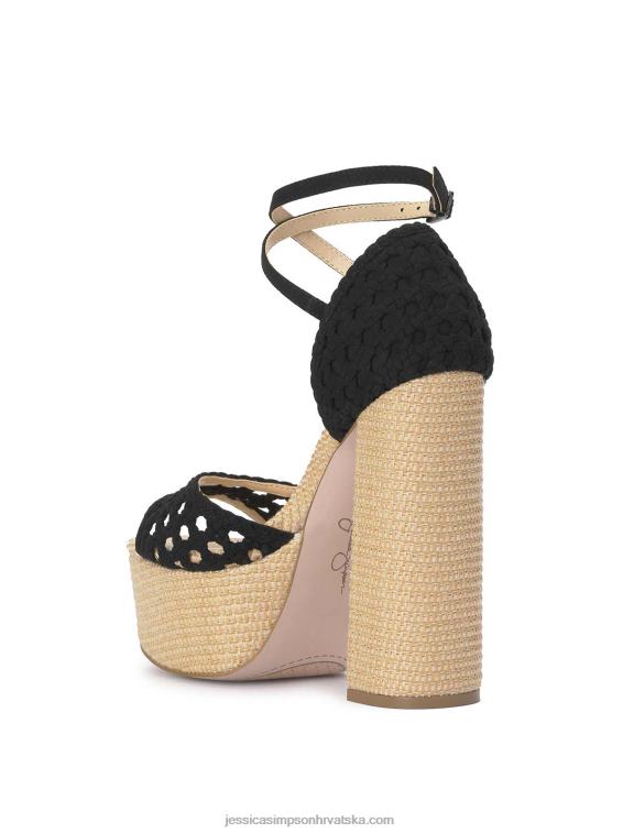 aditi peep toe platforma u crnoj boji Jessica Simpson PZR6D24