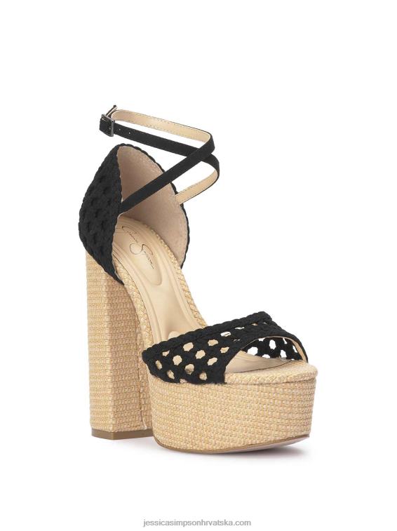 aditi peep toe platforma u crnoj boji Jessica Simpson PZR6D24