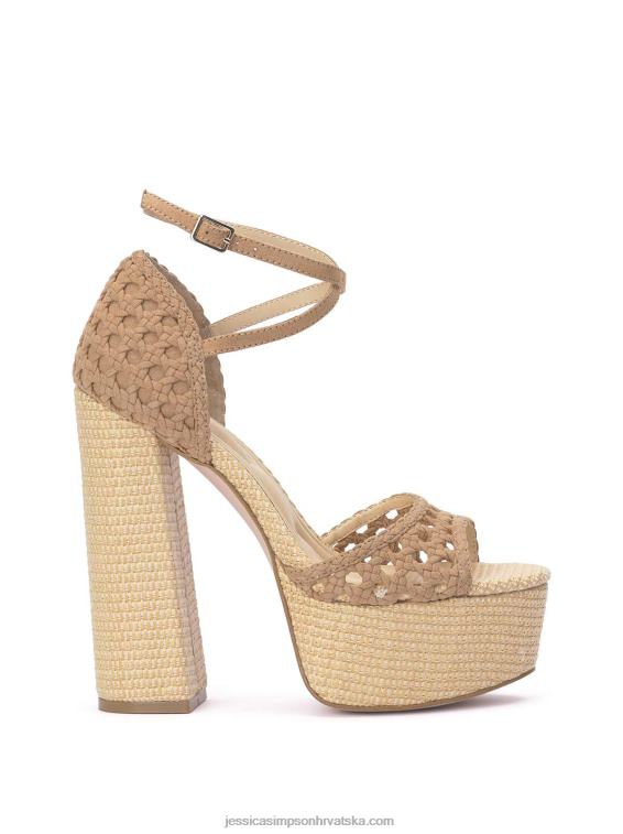 aditi peep toe platforma u prirodnom Jessica Simpson PZR6D199