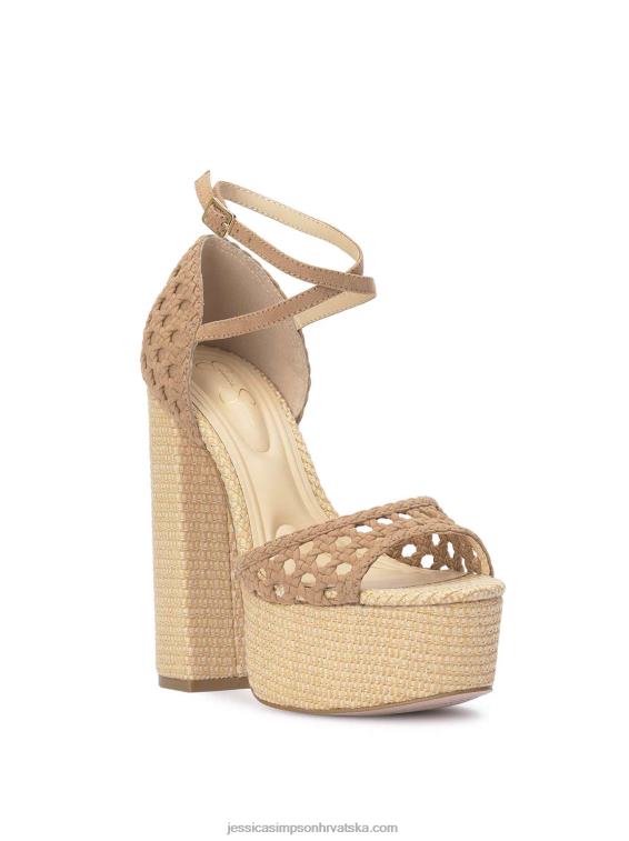 aditi peep toe platforma u prirodnom Jessica Simpson PZR6D199