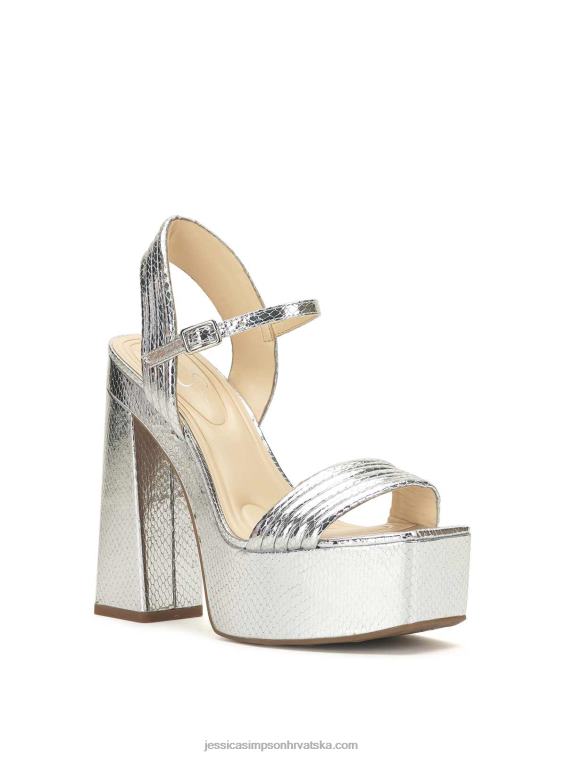 bautista sandala s platformom u srebrnoj zmiji Jessica Simpson PZR6D142