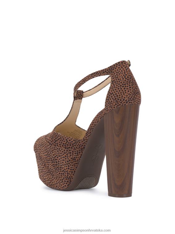 dany sandala s platformom s t-remenom u boji geparda Jessica Simpson PZR6D227