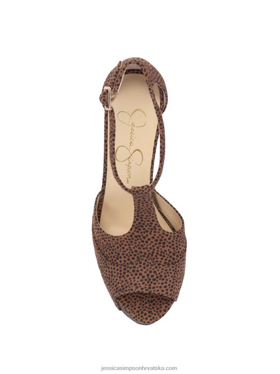 dany sandala s platformom s t-remenom u boji geparda Jessica Simpson PZR6D227