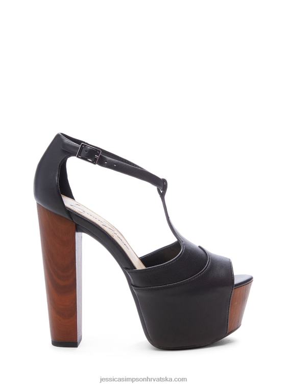dany sandala s platformom s t-remenom u crnoj boji Jessica Simpson PZR6D232