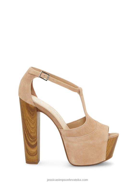 dany sandale s platformom s t-remenom u boji pijeska Jessica Simpson PZR6D29