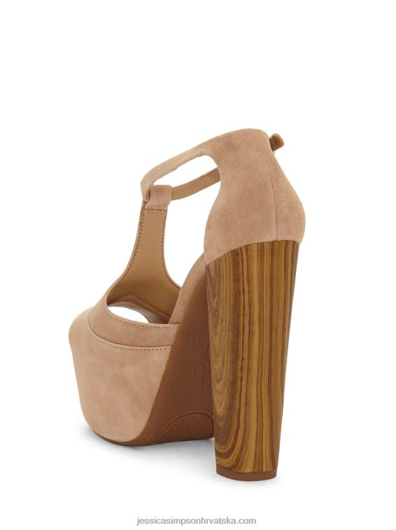 dany sandale s platformom s t-remenom u boji pijeska Jessica Simpson PZR6D29
