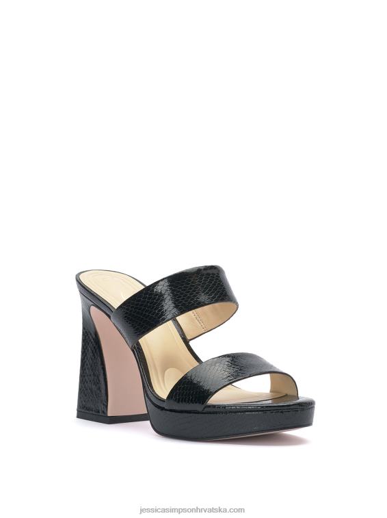 diza sandala s platformom u crnoj zmiji Jessica Simpson PZR6D205