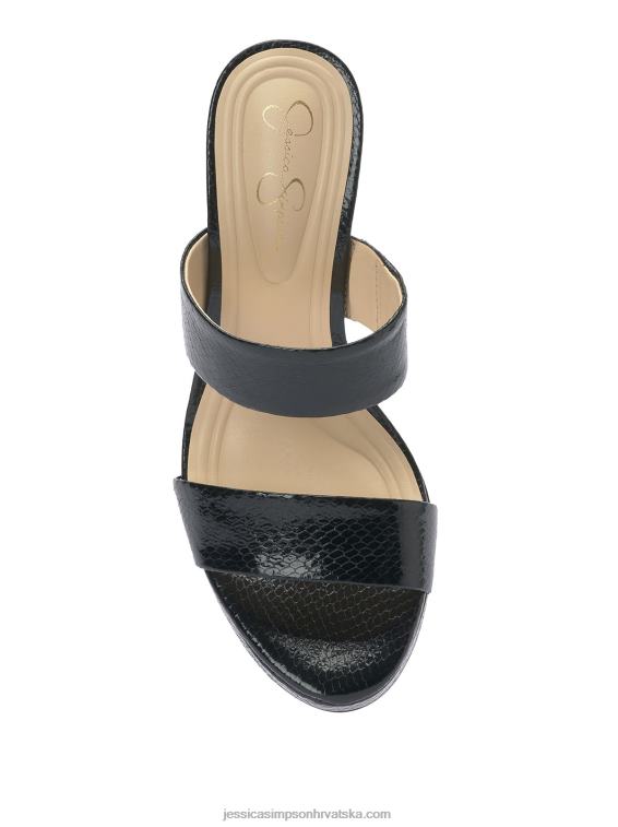diza sandala s platformom u crnoj zmiji Jessica Simpson PZR6D205