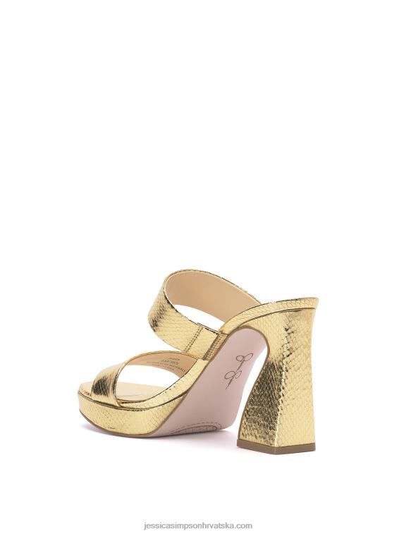 diza sandale s platformom u zlatnoj boji Jessica Simpson PZR6D197