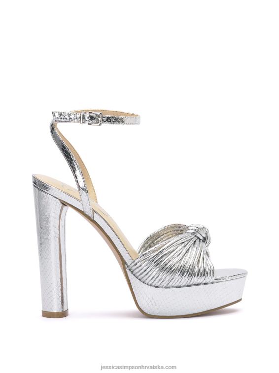 immie sandala s platformom u srebrnoj zmiji Jessica Simpson PZR6D33
