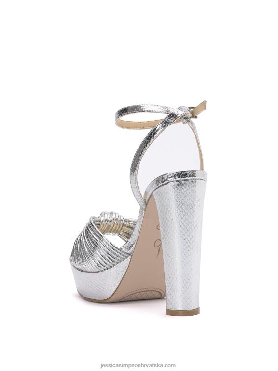 immie sandala s platformom u srebrnoj zmiji Jessica Simpson PZR6D33