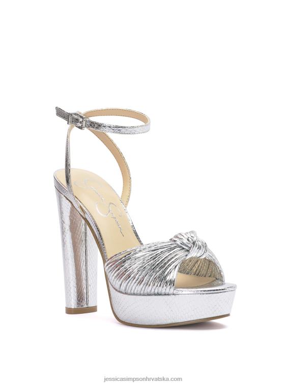 immie sandala s platformom u srebrnoj zmiji Jessica Simpson PZR6D33