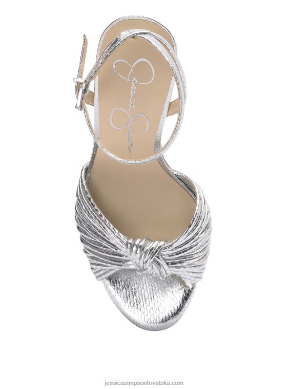 immie sandala s platformom u srebrnoj zmiji Jessica Simpson PZR6D33