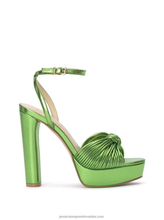 immie sandale s platformom u metalik zelenoj boji Jessica Simpson PZR6D8