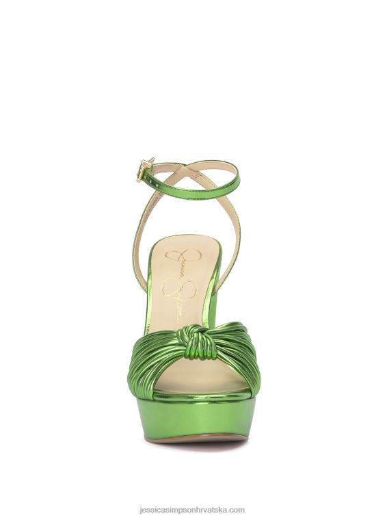 immie sandale s platformom u metalik zelenoj boji Jessica Simpson PZR6D8