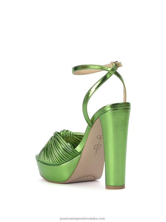 immie sandale s platformom u metalik zelenoj boji Jessica Simpson PZR6D8