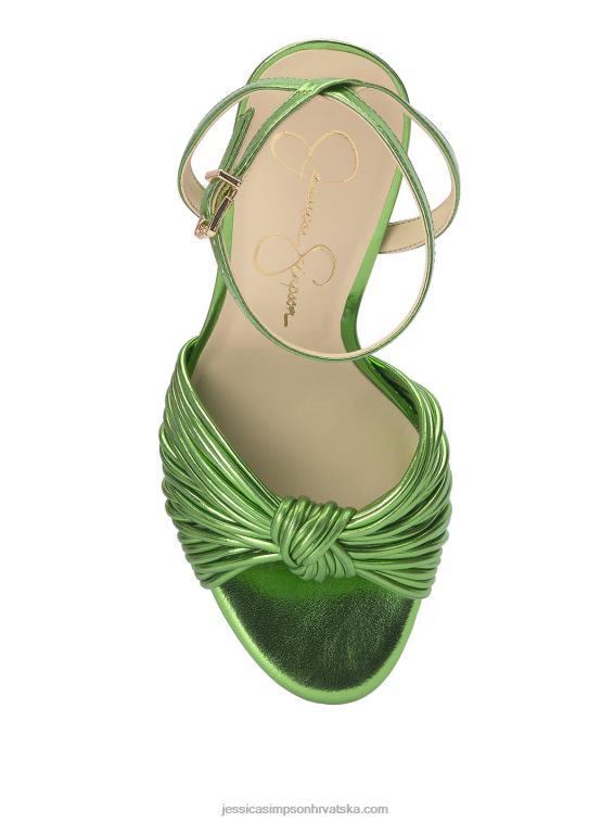 immie sandale s platformom u metalik zelenoj boji Jessica Simpson PZR6D8