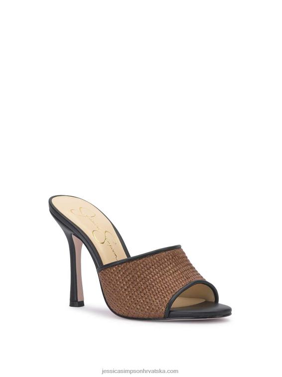 kaveri sandale na visoku petu u tamnoj prirodnoj boji Jessica Simpson PZR6D321
