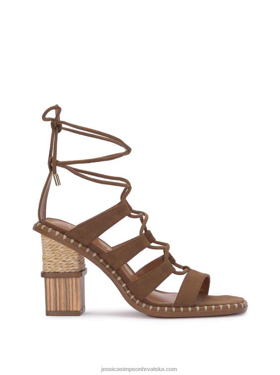 lonor sandala s visokom petom u boji duhana Jessica Simpson PZR6D278