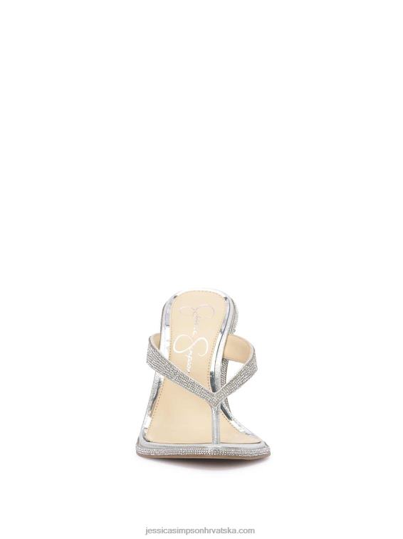 pules sandala na visoku petu u srebrnom sjaju Jessica Simpson PZR6D32