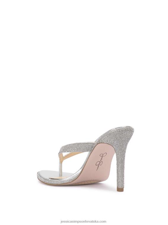 pules sandala na visoku petu u srebrnom sjaju Jessica Simpson PZR6D32