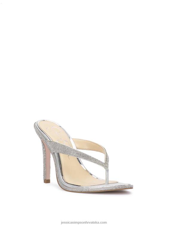 pules sandala na visoku petu u srebrnom sjaju Jessica Simpson PZR6D32