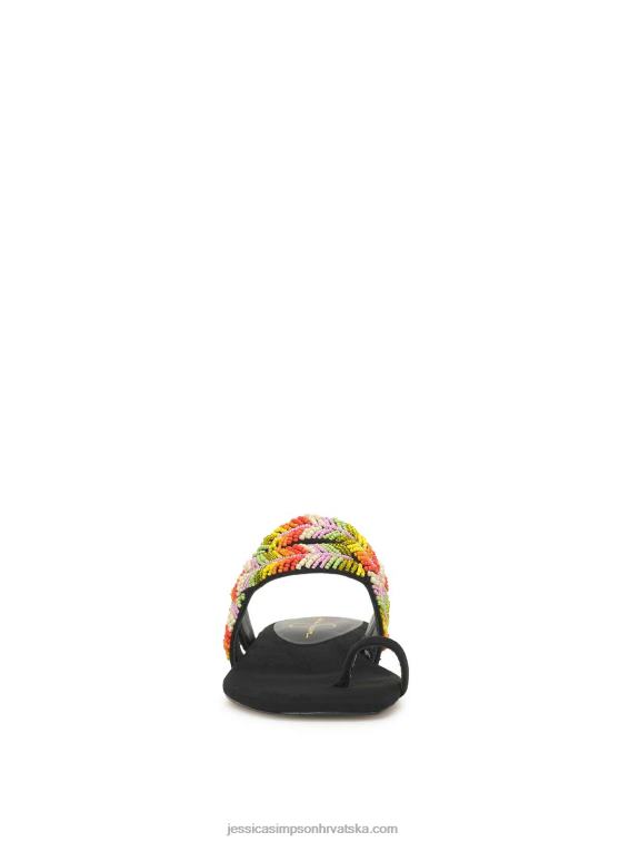 sandala s pletenicama gapriella u crnoj multi boji Jessica Simpson PZR6D273