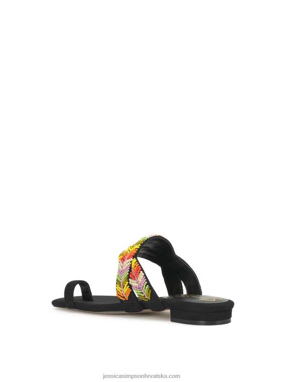 sandala s pletenicama gapriella u crnoj multi boji Jessica Simpson PZR6D273