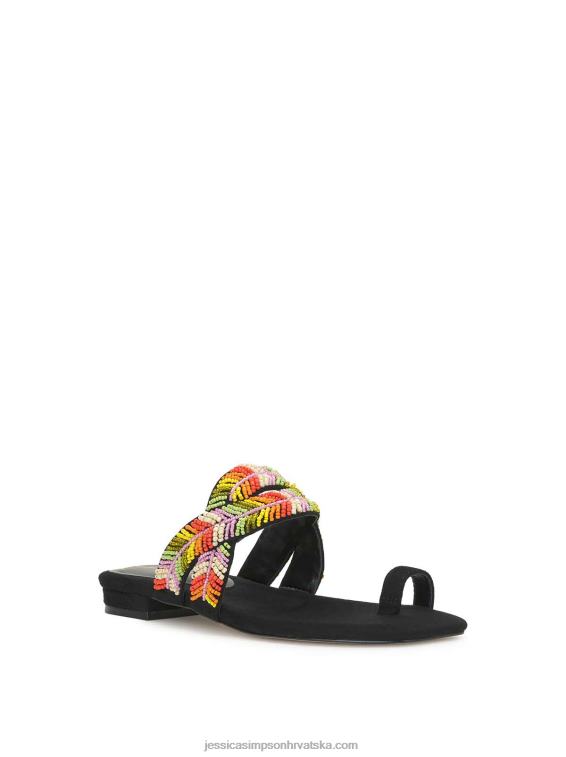 sandala s pletenicama gapriella u crnoj multi boji Jessica Simpson PZR6D273