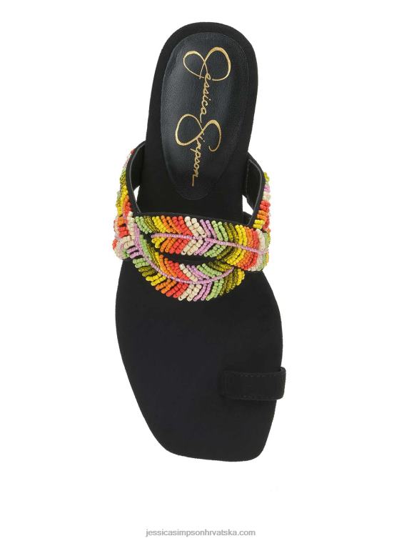 sandala s pletenicama gapriella u crnoj multi boji Jessica Simpson PZR6D273