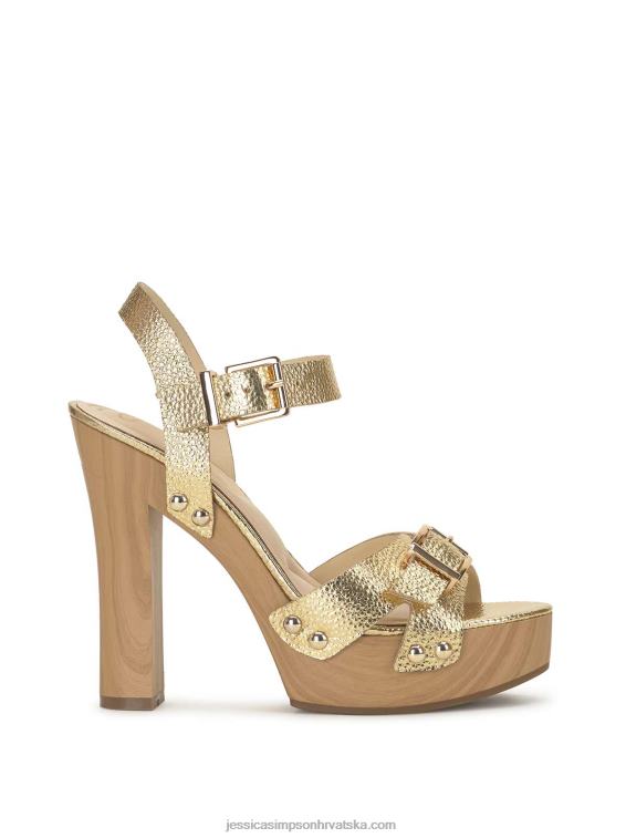 therisa zlatne sandale na visoku petu Jessica Simpson PZR6D152