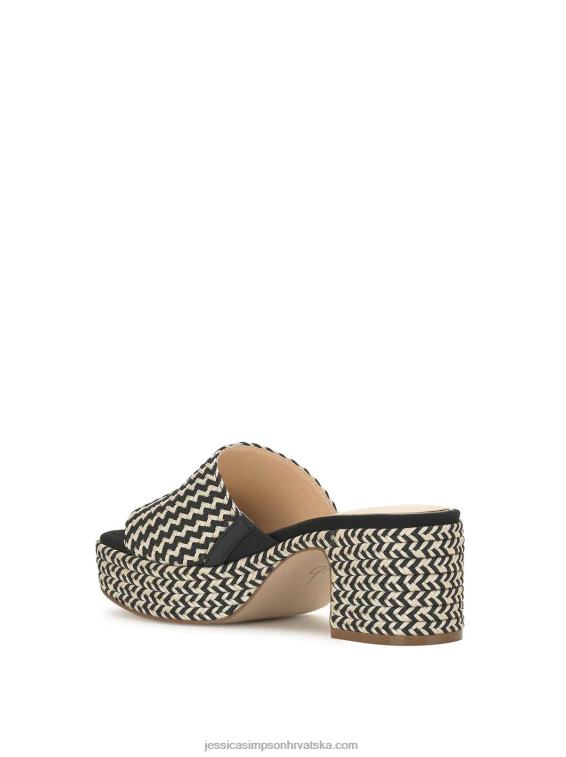 kalyani tobogan s platformom u crnom tkanju Jessica Simpson PZR6D11