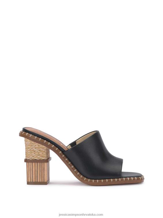 lendrila mule s visokom petom u crnoj boji Jessica Simpson PZR6D302