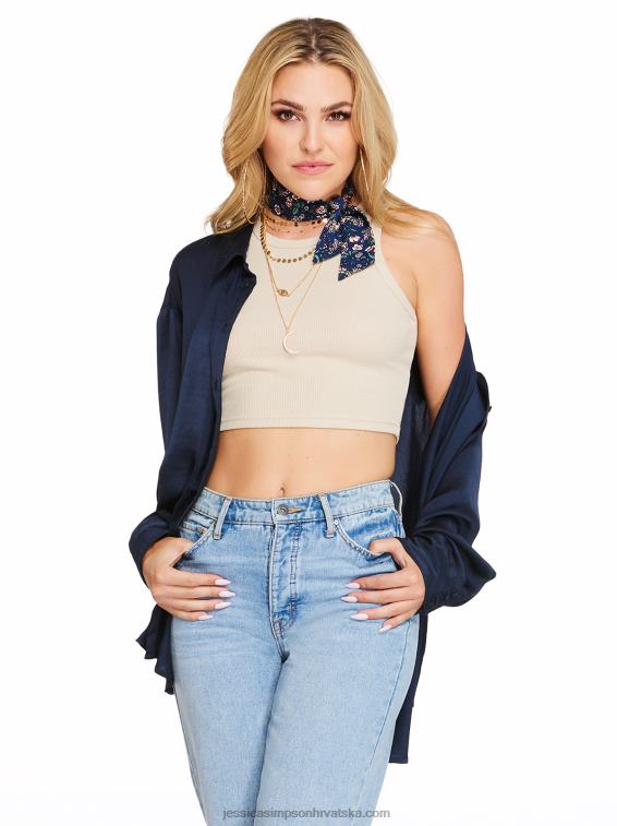 bodi bluza u tamnoplavom blejzeru Jessica Simpson PZR6D767