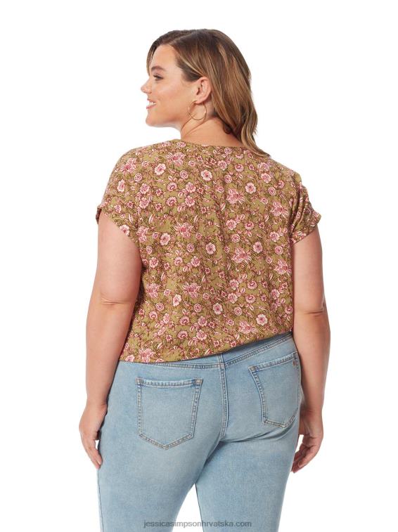louelle bluza na boa botaničke točkice Jessica Simpson PZR6D717