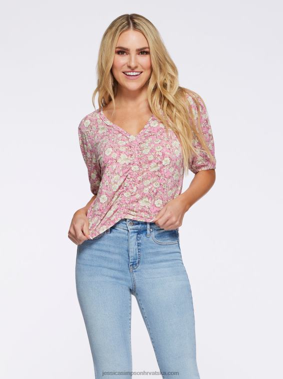murphy majica s botaničkim točkicama od divljih ruža Jessica Simpson PZR6D733