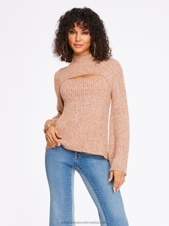 kaida pulover u mocha pjeni Jessica Simpson PZR6D570