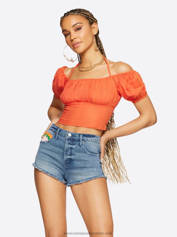 irin ular halter tie top in paprika Jessica Simpson PZR6D679