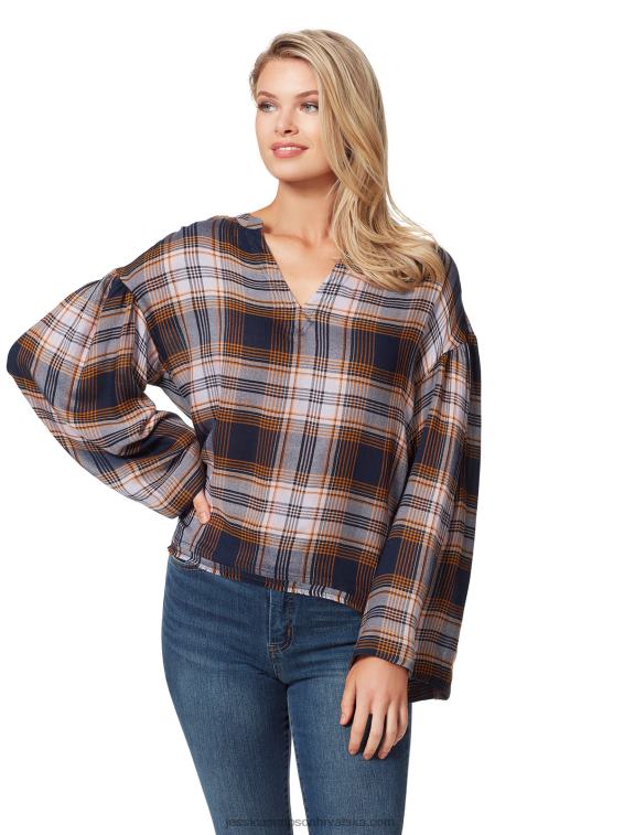 jenna top u svečanom kariranom stilu Jessica Simpson PZR6D1129
