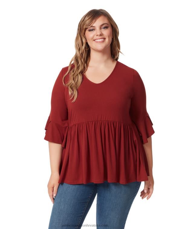 susie top u crveno smeđoj boji Jessica Simpson PZR6D748