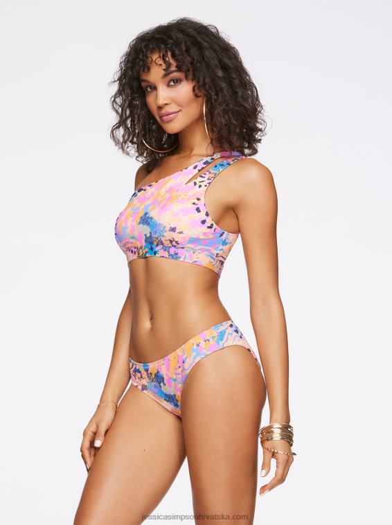 moderan kasni top na jedno rame u sjaju za usne leopard Jessica Simpson PZR6D851