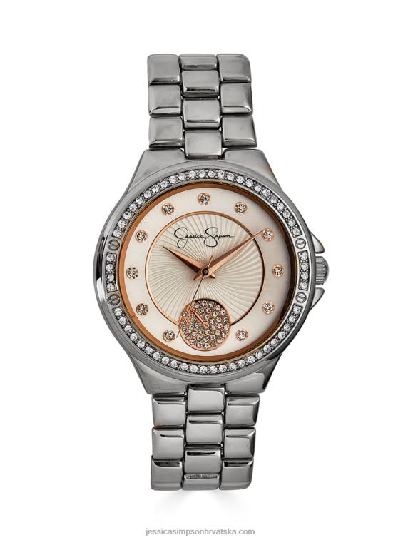 kristalni sat srebrne boje Jessica Simpson PZR6D917