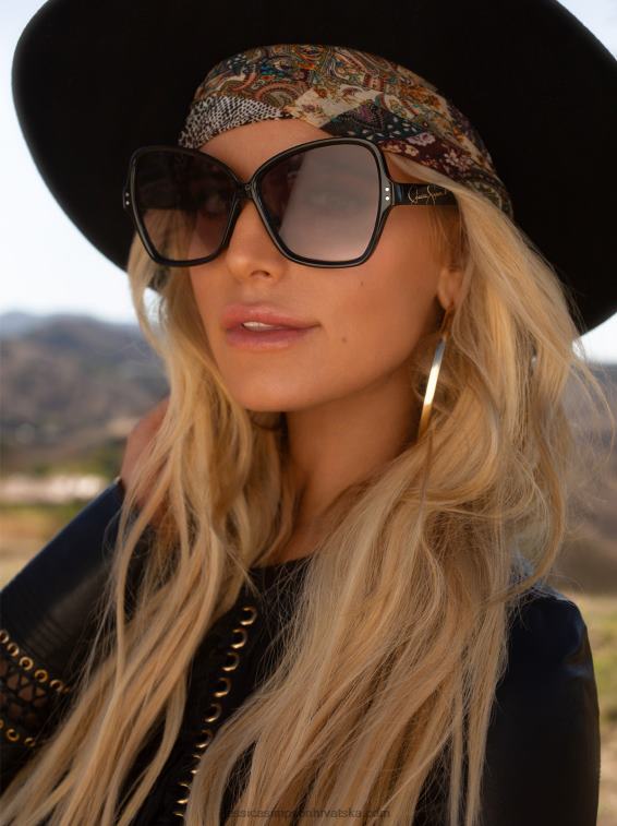 elegantne leptir sunčane naočale u crnoj boji Jessica Simpson PZR6D1035